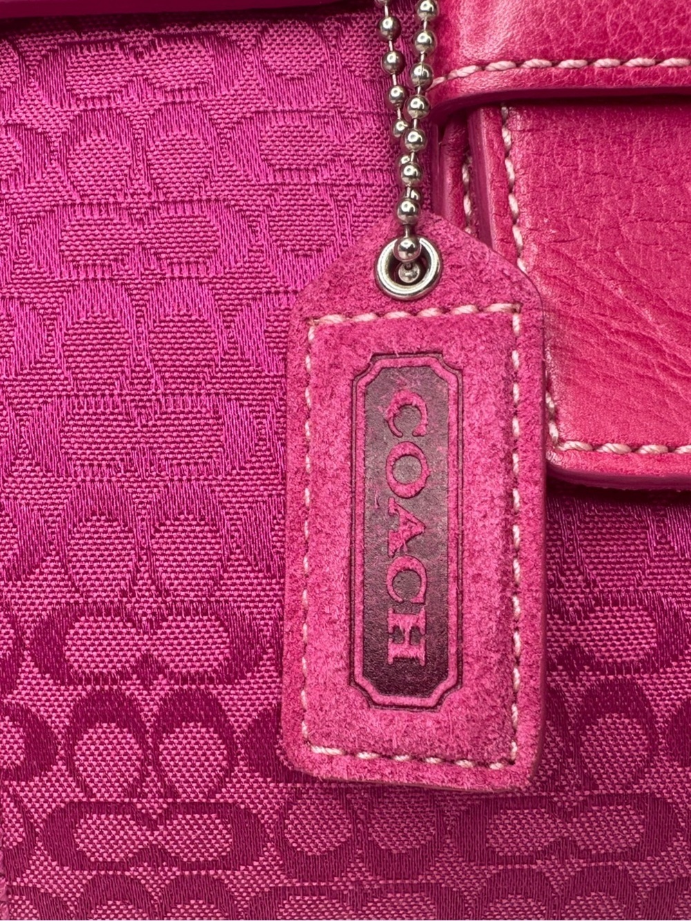 Coach 2004 Signature C Y2k Pink Soho Hampton Flap Lea… - Gem